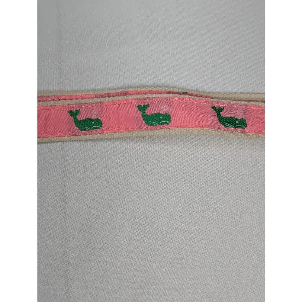 Bean Belts Kids Size L (6-8) Pink With Green Whales